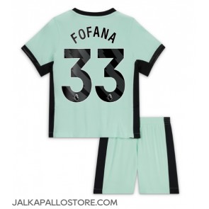 Chelsea Wesley Fofana #33 Kolmaspaita Lapsille 2023-24 Lyhythihainen (+ shortsit)